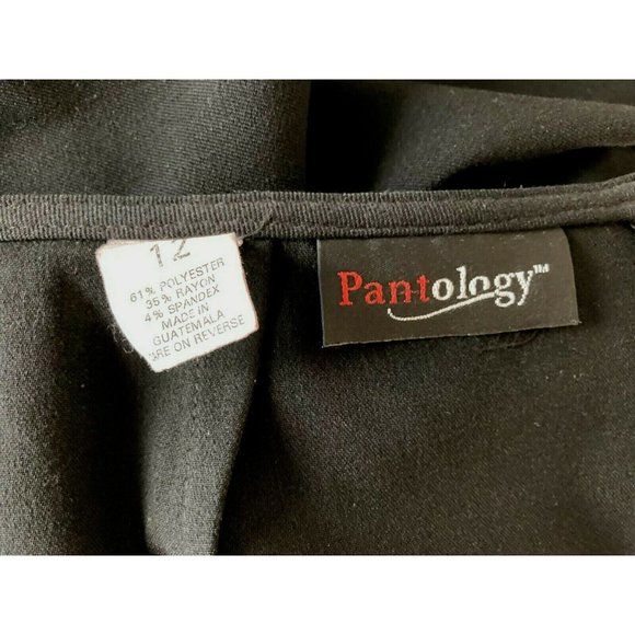 Pantology Pencil Skirt Solid Black Knee Length Misses Womens Size 12 Work Career - Picture 5 of 8